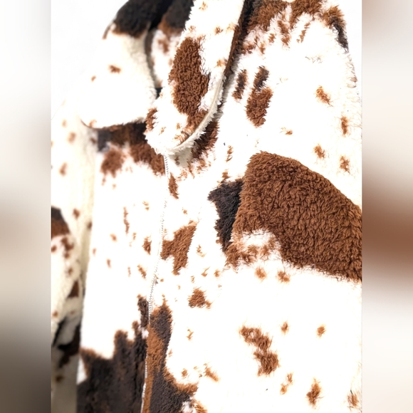 🐄 NWT Grace & Emma Cow Print Fleece Jacket 3XL Western Cowgirl Made In Texas!🧥 - Picture 3 of 9